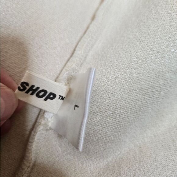 LUU SHOP white furry boxy oversized open front coat XL - Picture 7 of 14